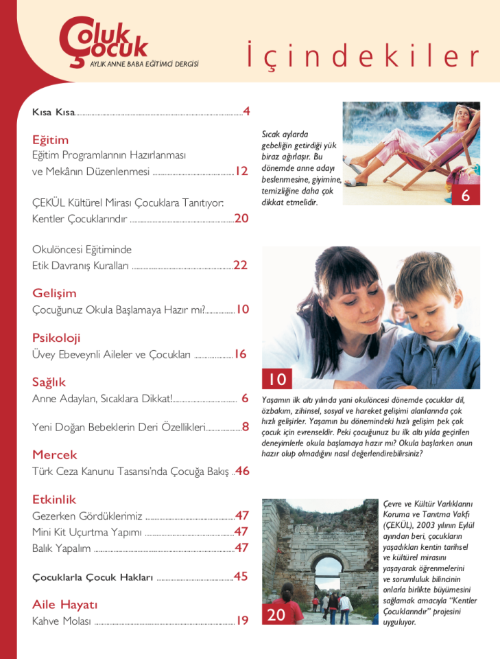 Çoluk Çocuk Aylık Anne Baba Eğitim Dergisi Sayı:41